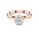 1 Carat 6-Prong Rose Gold Lab Diamond Engagement Ring | The Brillora Jewelry House
