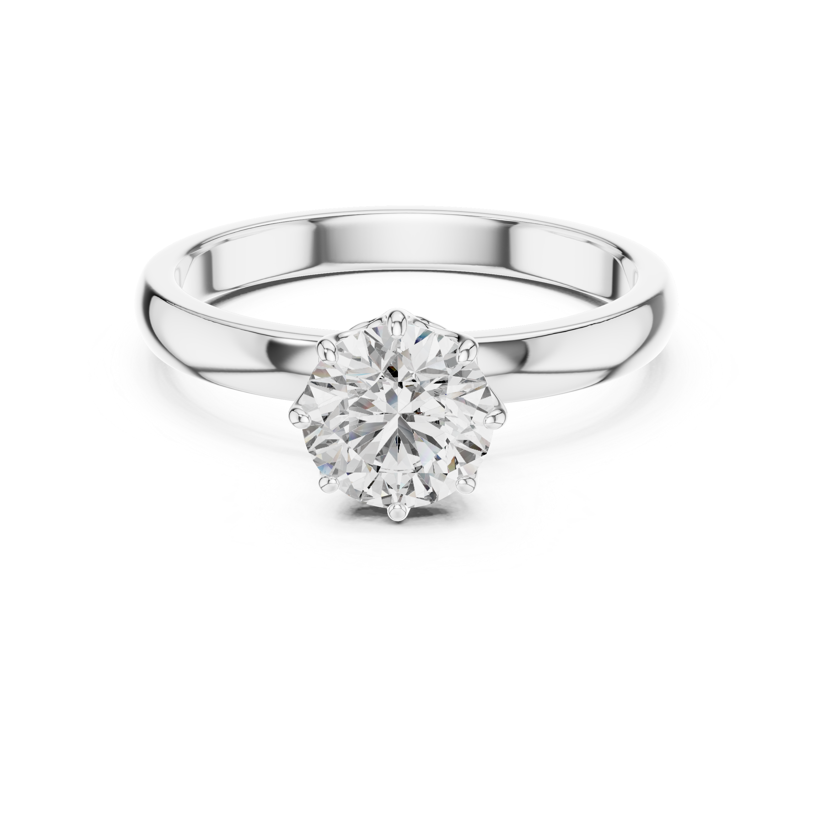 1 Carat 6-Prong Rose Gold Lab Diamond Engagement Ring | The Brillora Jewelry House