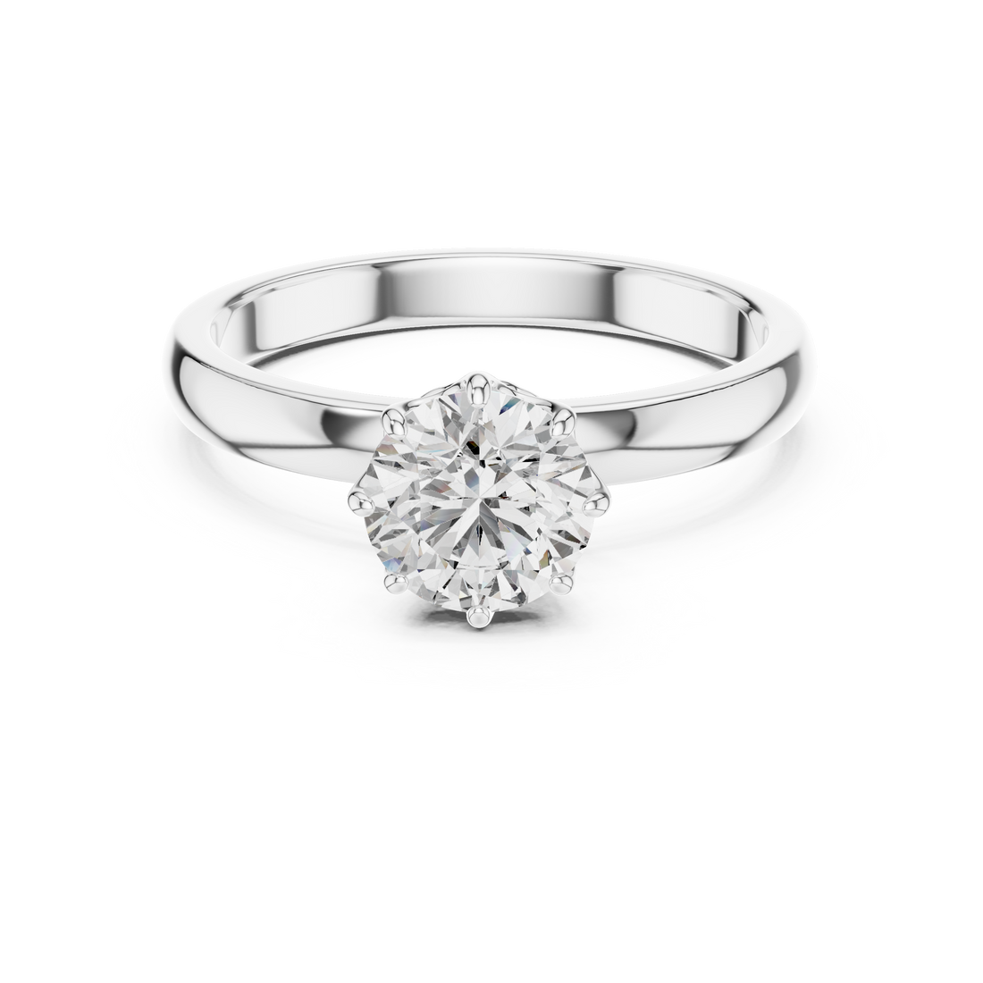 1 Carat 6-Prong Rose Gold Lab Diamond Engagement Ring | The Brillora Jewelry House