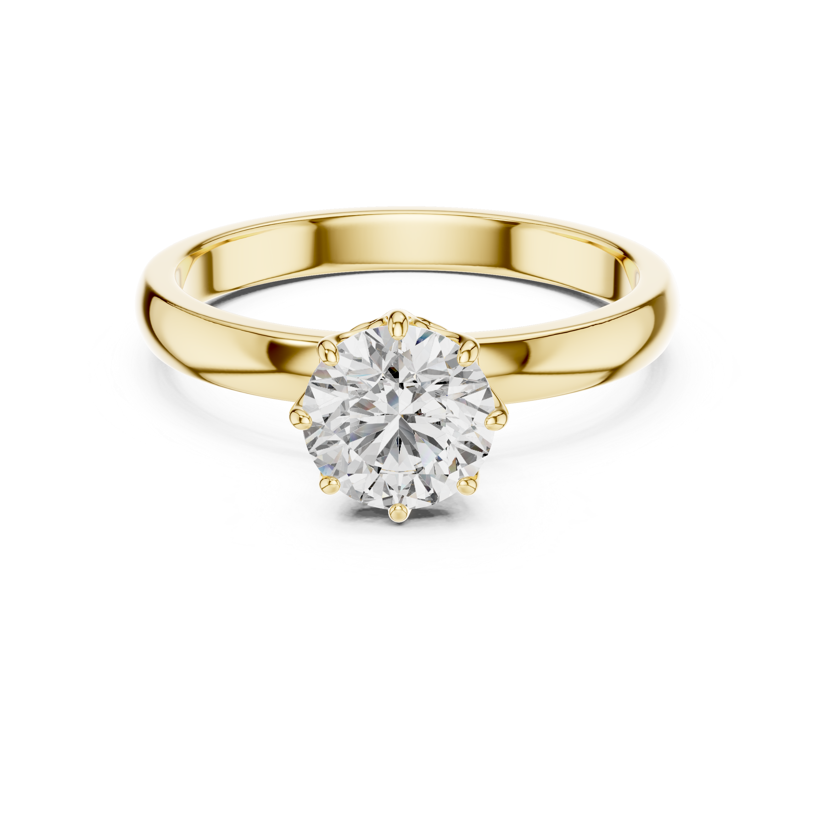 1 Carat 6-Prong Rose Gold Lab Diamond Engagement Ring | The Brillora Jewelry House