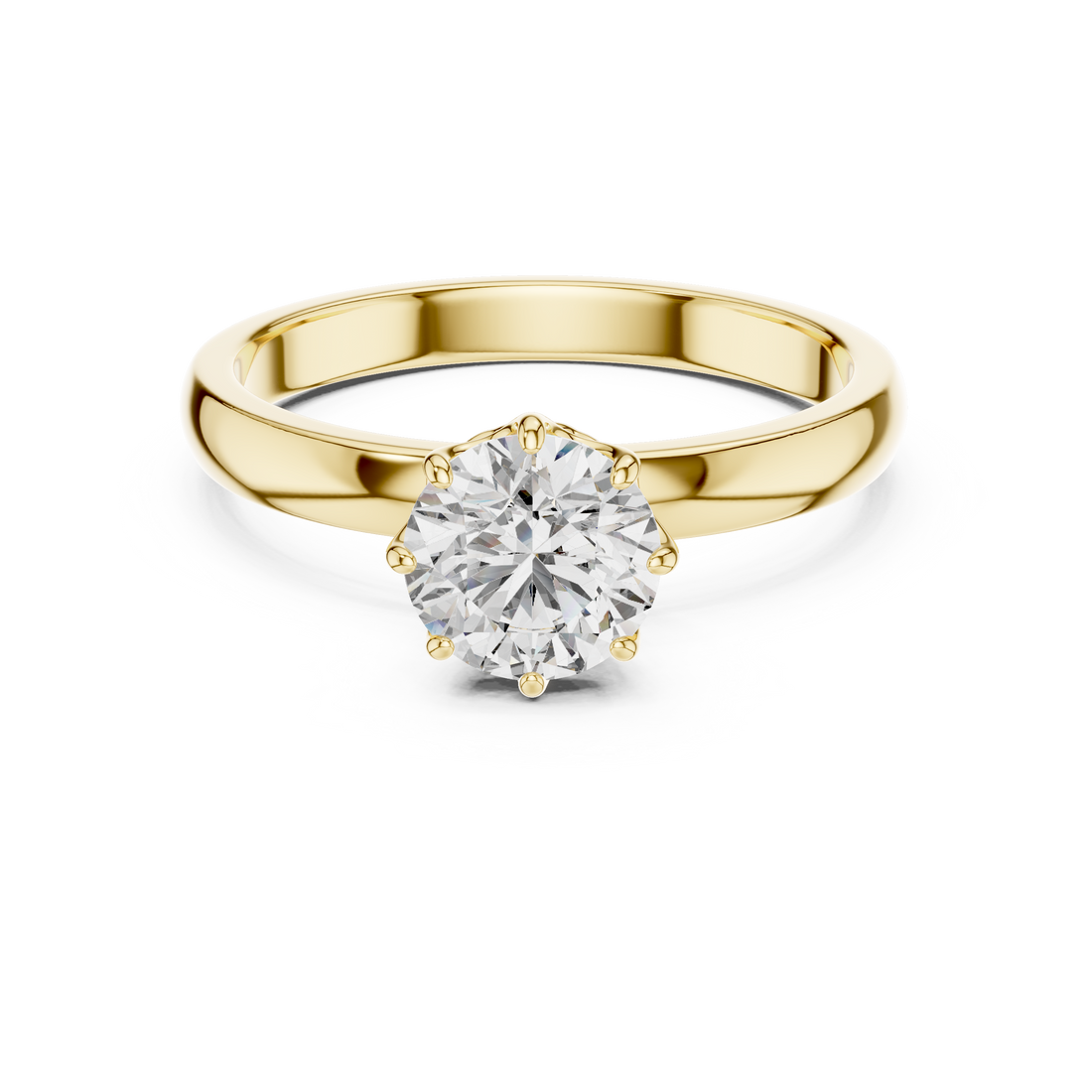 1 Carat 6-Prong Rose Gold Lab Diamond Engagement Ring | The Brillora Jewelry House
