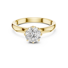 1 Carat 6-Prong Rose Gold Lab Diamond Engagement Ring | The Brillora Jewelry House