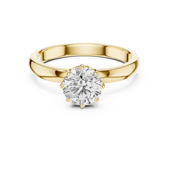 1 Carat 6-Prong Rose Gold Lab Diamond Engagement Ring | The Brillora Jewelry House