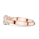6.5mm Round Lab Diamond Cathedral Engagement Ring | The Brillora Jewelry House