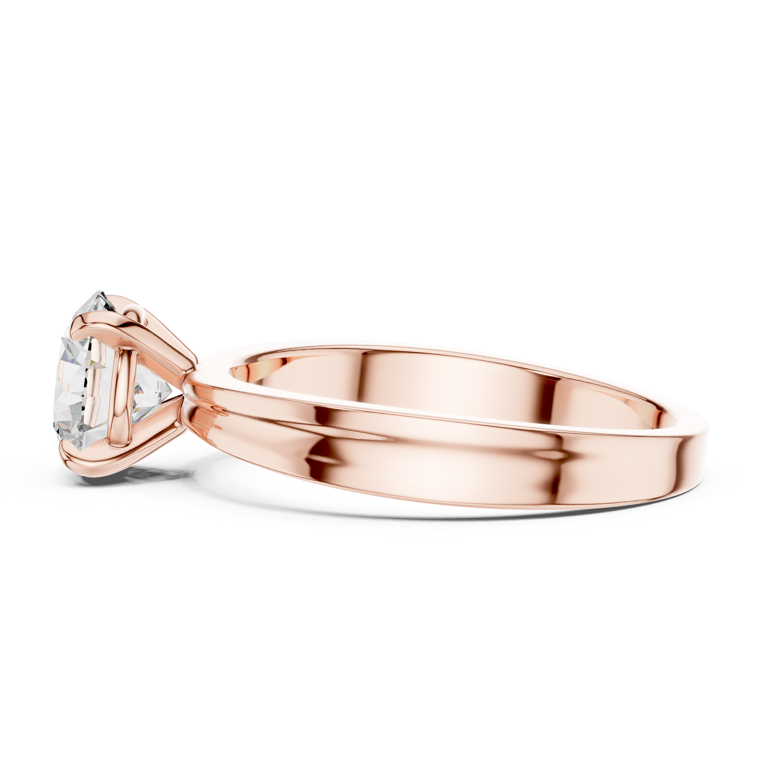 1ct Round Lab-Grown Diamond Sculpted Ring in White Gold | The Brillora Jewelry House