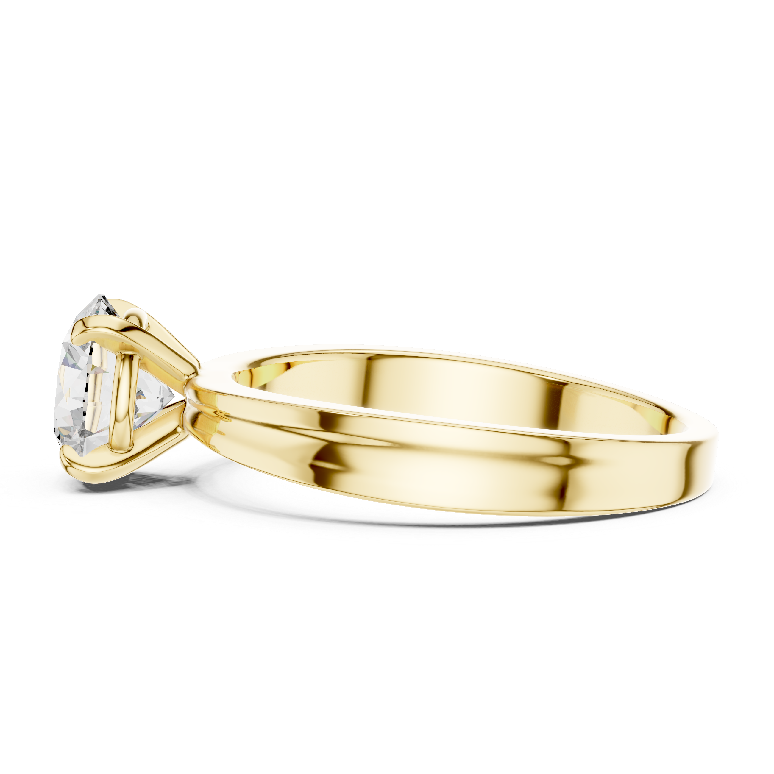 1ct Round Lab-Grown Diamond Sculpted Ring in White Gold | The Brillora Jewelry House