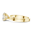 1ct Round Lab-Grown Diamond Sculpted Ring in White Gold | The Brillora Jewelry House