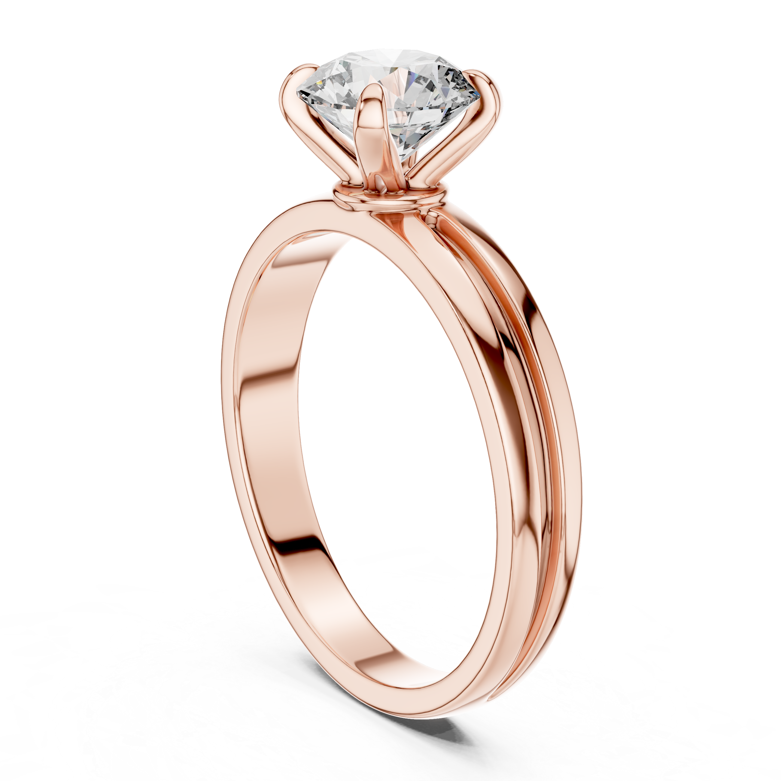 1 Carat Yellow Gold 4-Prong Lab Diamond Ring  | The Brillora Jewelry House