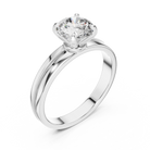 1 Carat Yellow Gold 4-Prong Lab Diamond Ring  | The Brillora Jewelry House