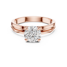 1 Carat Yellow Gold 4-Prong Lab Diamond Ring  | The Brillora Jewelry House