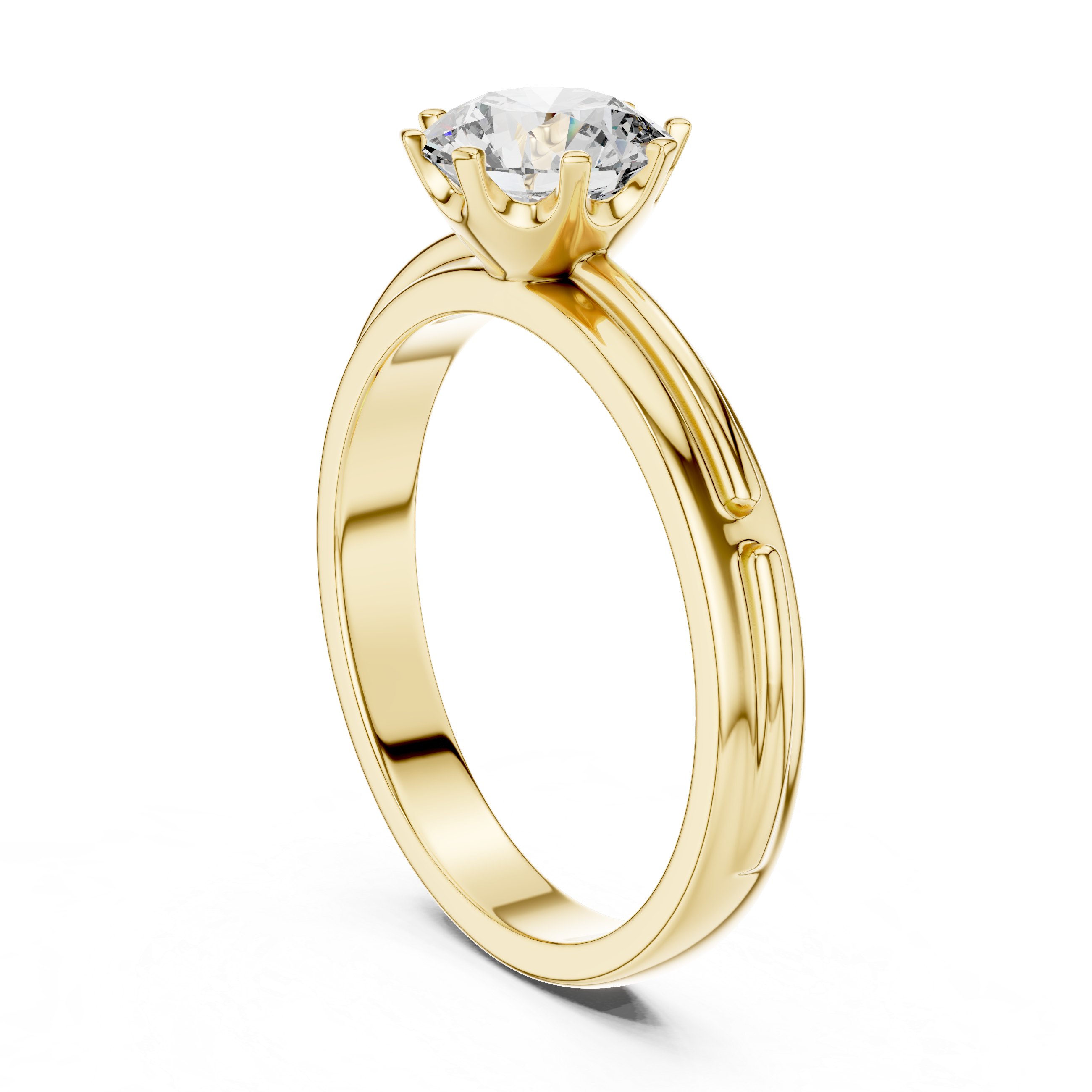 1 Carat Grooved Rose Gold Engagement Ring | The Brillora Jewelry House