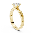 1 Carat Grooved Rose Gold Engagement Ring | The Brillora Jewelry House