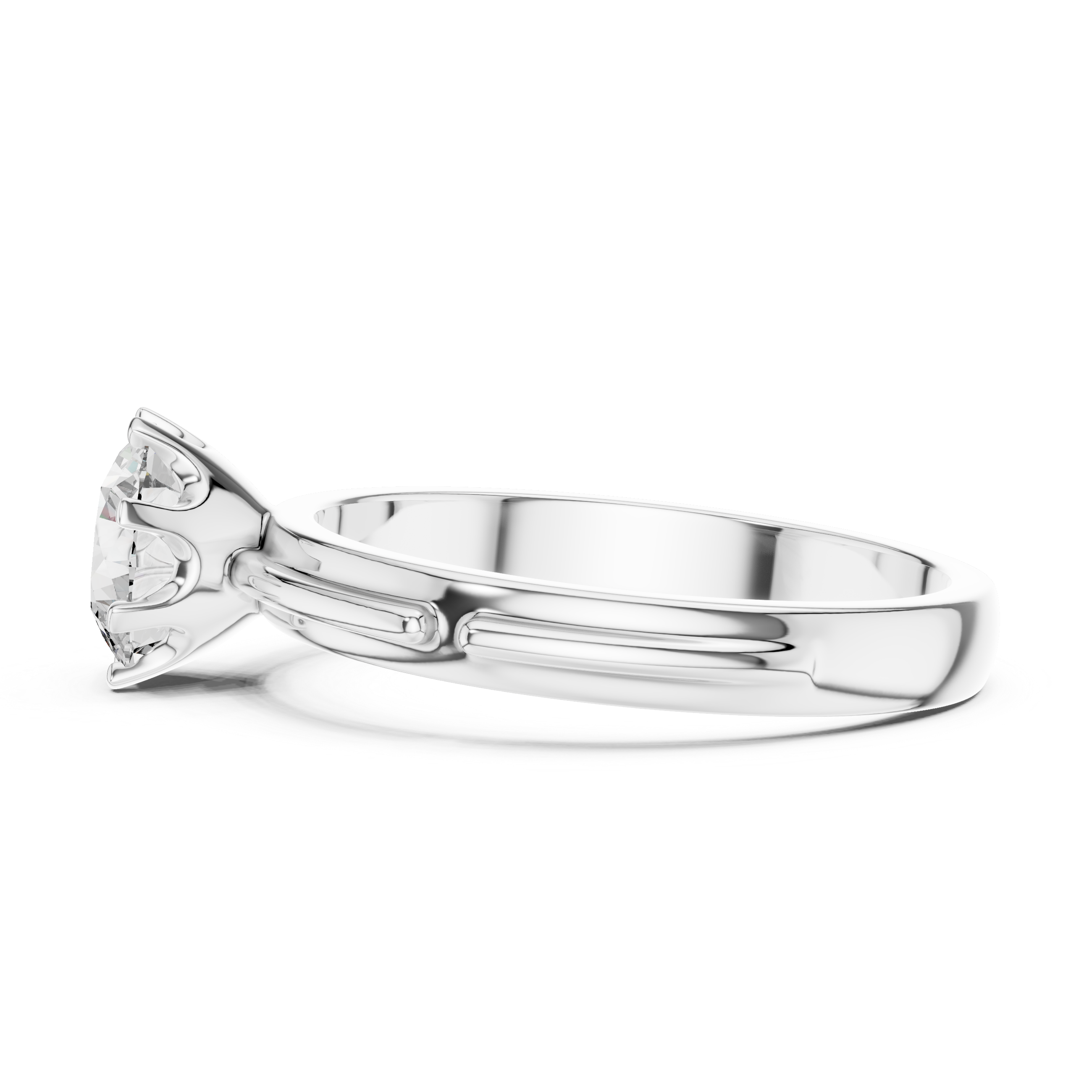 1 Carat Grooved Rose Gold Engagement Ring | The Brillora Jewelry House