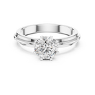 1 Carat Grooved Rose Gold Engagement Ring | The Brillora Jewelry House