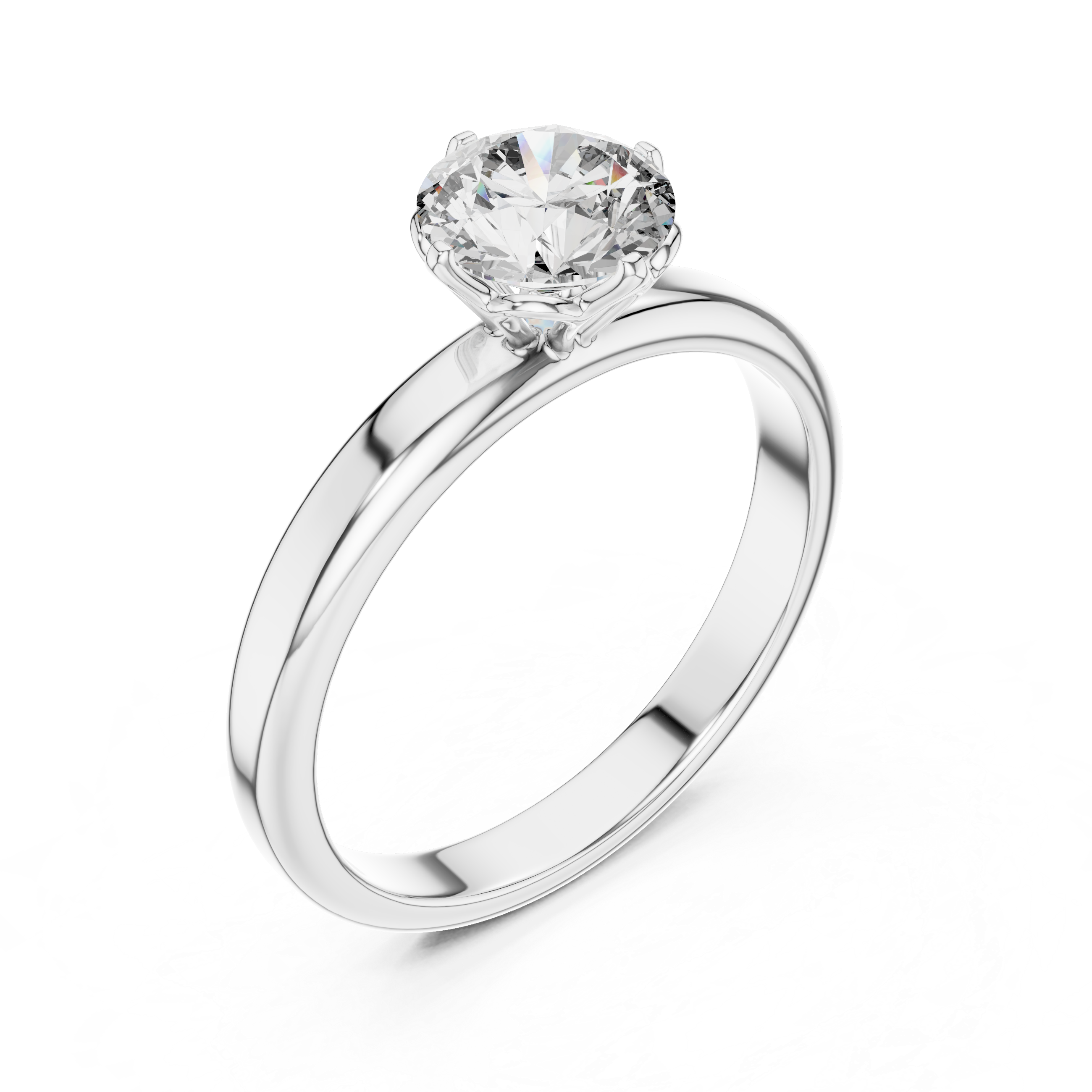 1ct 8-Prong Lab Diamond Ring in Rose Gold | The Brilllora Jewelry House