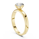 6.5mm Round Lab Diamond Yellow Gold Engagement Ring | The Brillora Jewelry House