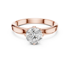 1ct 8-Prong Lab Diamond Ring in Rose Gold | The Brilllora Jewelry House