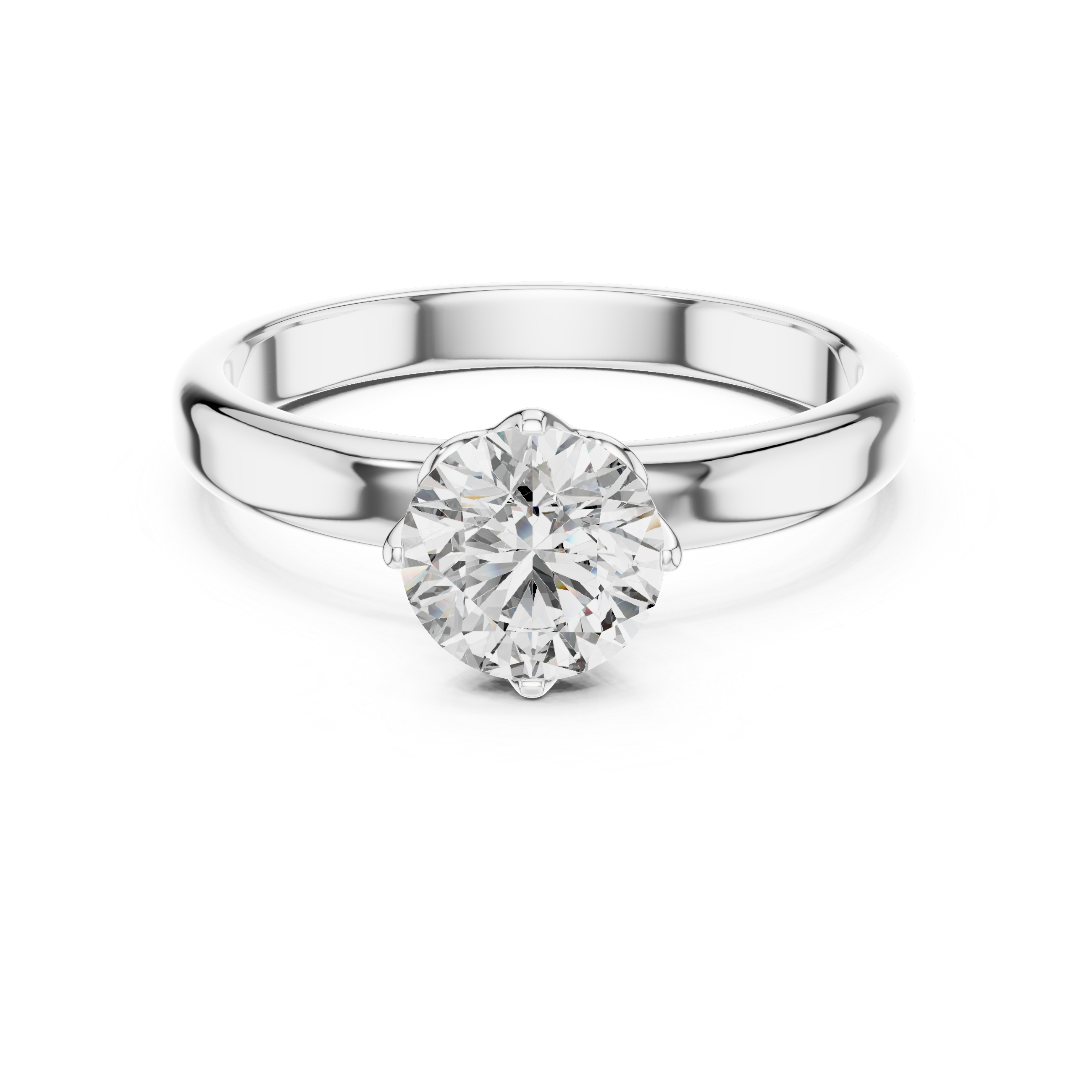 1ct 8-Prong Lab Diamond Ring in Rose Gold | The Brilllora Jewelry House