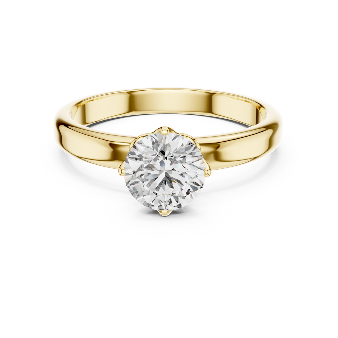 1ct 8-Prong Lab Diamond Ring in Rose Gold | The Brilllora Jewelry House