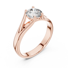1 Carat White Gold Open Band Solitaire Ring | The Brillora Jewelry House