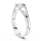 1 Carat White Gold Open Band Solitaire Ring | The Brillora Jewelry House