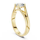 1 Carat White Gold Open Band Solitaire Ring | The Brillora Jewelry House