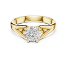 1 Carat White Gold Open Band Solitaire Ring | The Brillora Jewelry House