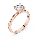 1ct Round Lab Diamond 4-Prong Ring in White Gold | The Brillora Jewelry House