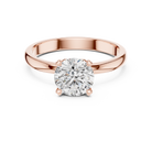 1ct Round Lab Diamond 4-Prong Ring in White Gold | The Brillora Jewelry House