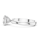 1ct Round Lab Diamond 4-Prong Ring in White Gold | The Brillora Jewelry House