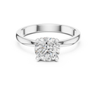 1ct Round Lab Diamond 4-Prong Ring in White Gold | The Brillora Jewelry House