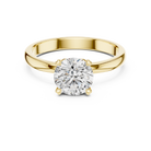 1ct Round Lab Diamond 4-Prong Ring in White Gold | The Brillora Jewelry House