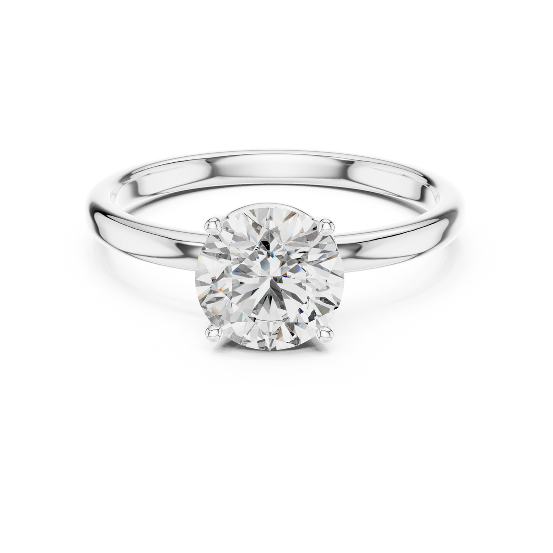 1 carat 6.5mm round lab-grown diamond engagement ring named The Penelope featuring a smooth yellow gold band and an intricate twisted knot gallery setting by The Brillora Jewellery House, viewed from the side on a black background.