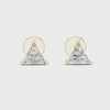 Yellow Gold 1.30ctw Triangle Lab-Grown Diamond Earrings | The Brillora Jewelry Hose