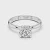 1ct Round Lab Diamond 4-Prong Ring in White Gold | The Brillora Jewelry House
