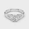 1 Carat White Gold Open Band Solitaire Ring | The Brillora Jewelry House