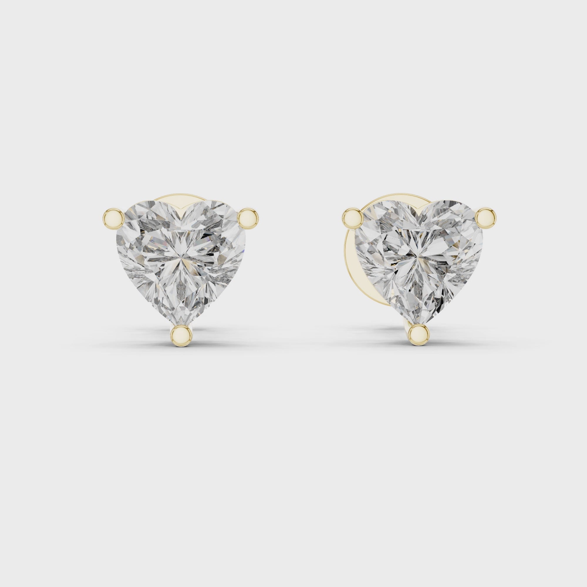 The 1.50 Carat Heart Cut Lab Diamond Studs