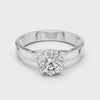 1ct Round Lab Grown Diamond Ring | Silver | The Brillora Jewellery House
