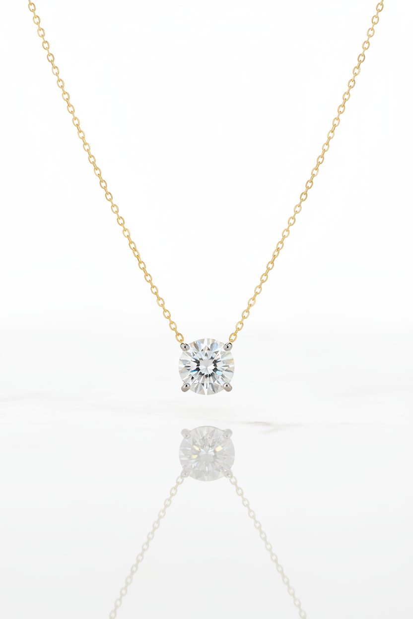 Lumière Solitaire Diamond Necklace